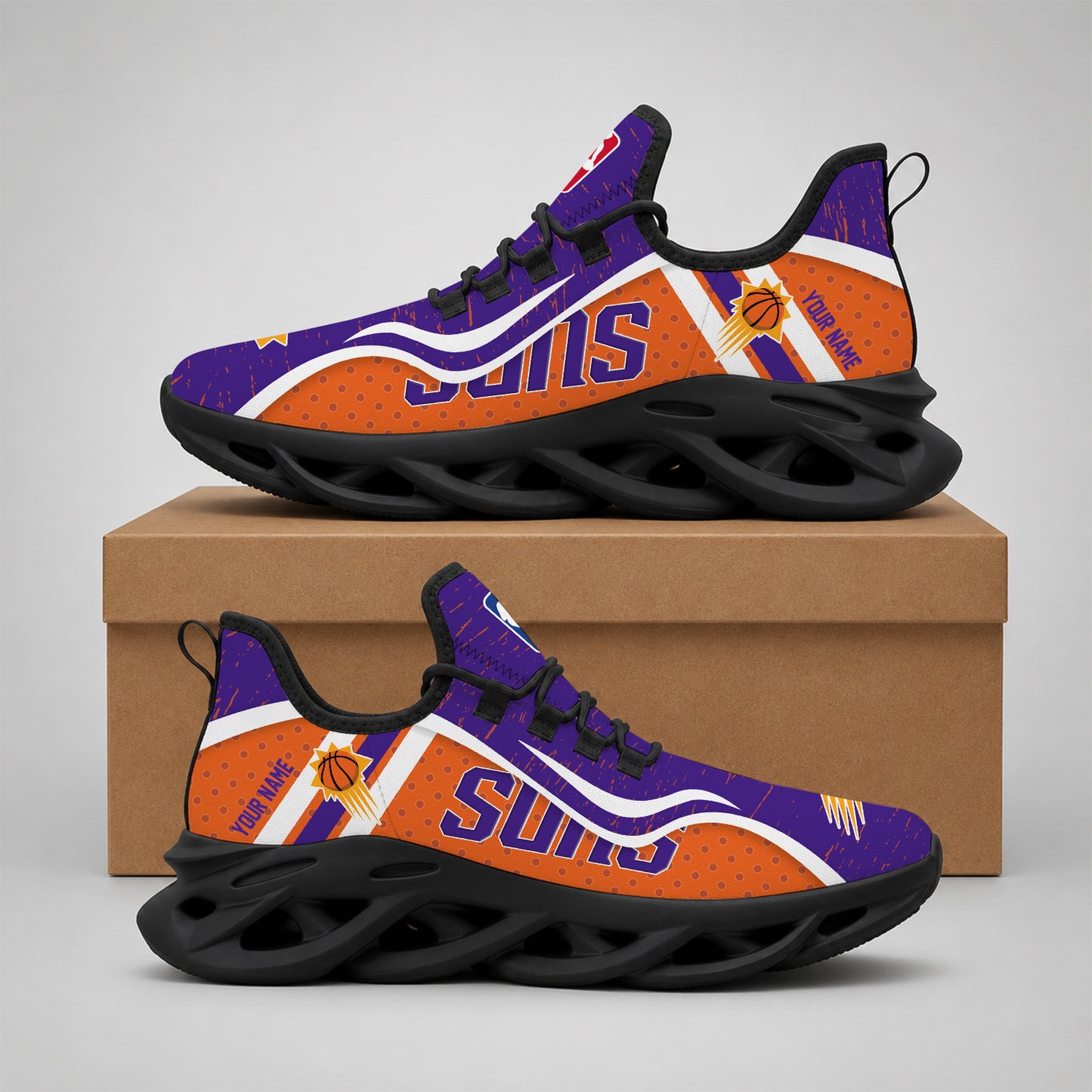 LIMITED EDITION - NEW CUSTOMIZED NBA21 PSU PHOENIX SUNS MAX SOUL SHOES