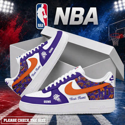 LIMITED EDITION - NEW CUSTOMIZED NBA21 PSU PHOENIX SUNS AF1 SHOES
