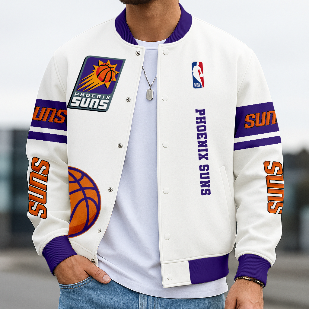 LIMITED EDITION - NEW CUSTOMIZED NBA21 PS PHOENIX SUNS BASEBALL JACKET