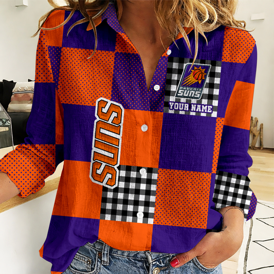 LIMITED EDITION - NEW CUSTOMIZED NBA21 PSU PHOENIX SUNS WOMEN CASUAL SHIRT FOR FAN