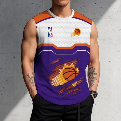 LIMITED EDITION - NEW CUSTOMIZED NBA21 PSU PHOENIX SUNS MEN'S TANK TOP