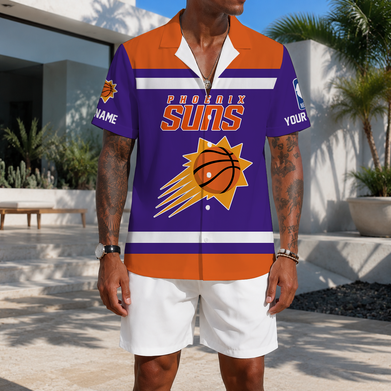 EXCLUSIVE EDITION - NEW CUSTOMIZED NBA21 PSU PHOENIX SUNS UNISEX HAWAIIAN SHIRT