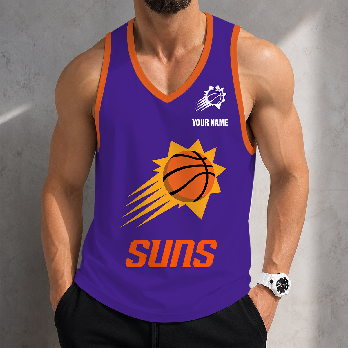 LIMITED EDITION - NEW CUSTOMIZED NBA21 PSU PHOENIX SUNS UNISEX TANK TOP