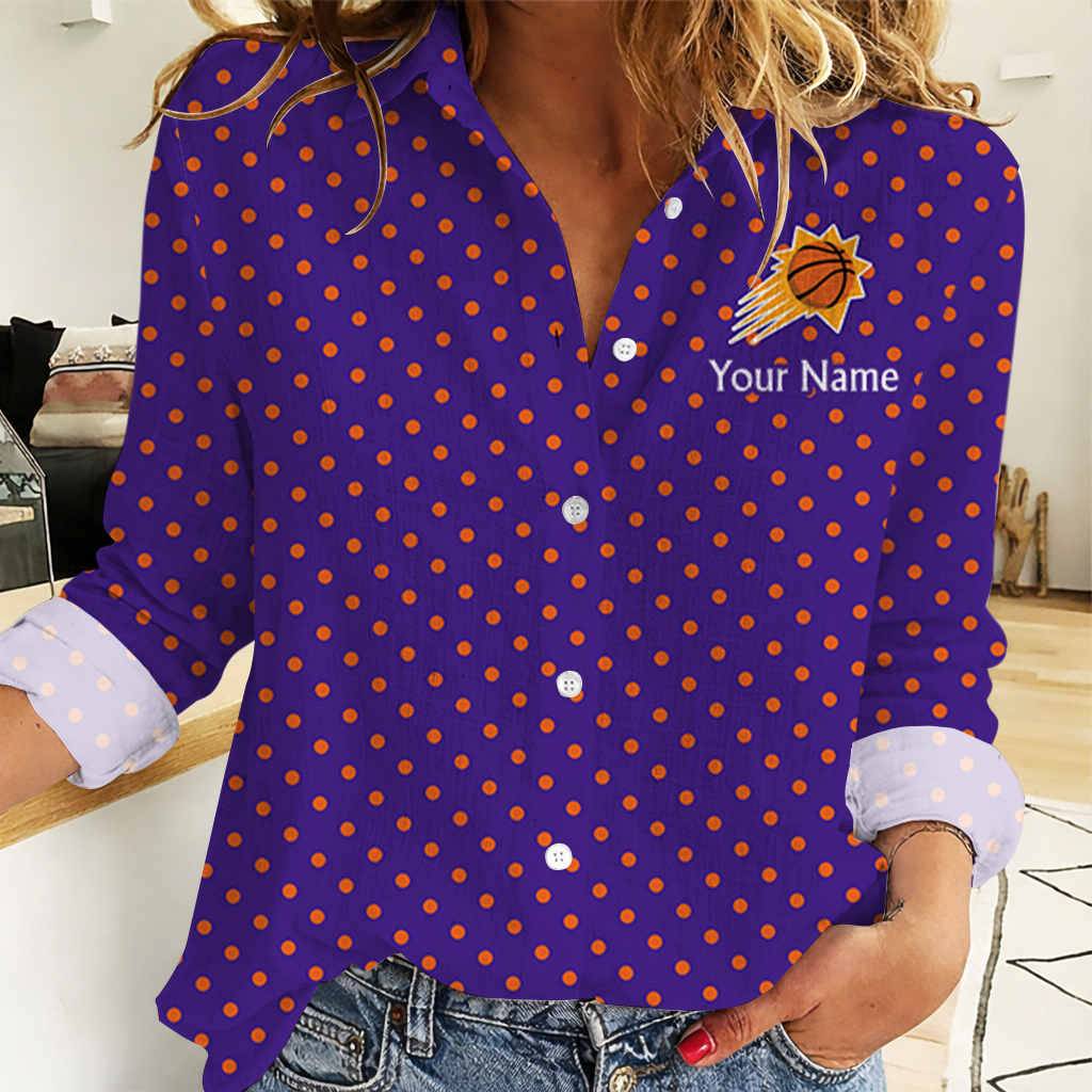 ELITE EDITION - NEW CUSTOMIZED NBA21 PSU PHOENIX SUNS WOMEN CASUAL SHIRT FOR FAN