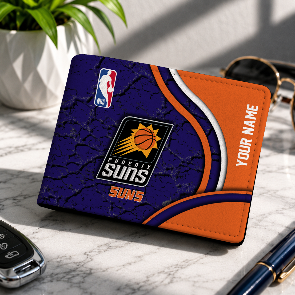 VIRAL EDITION - NEW CUSTOMIZED NBA21 PSU PHOENIX SUNS LEATHER WALLET