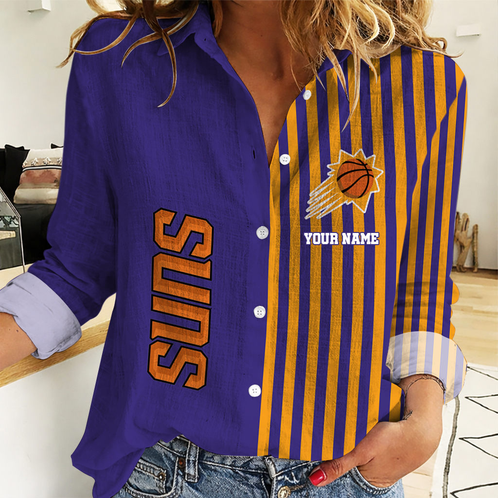 LIMITED EDITION - NEW CUSTOMIZED NBA21 PSU PHOENIX SUNS WOMEN CASUAL SHIRT