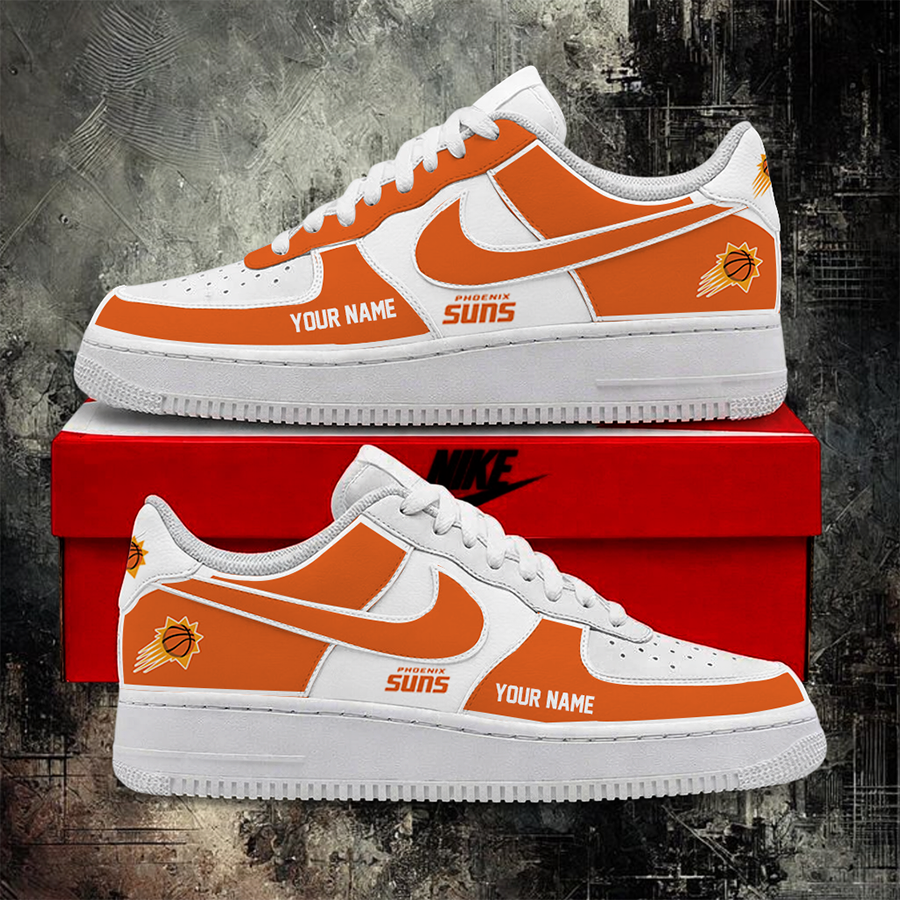 LIMITED EDITION - NEW CUSTOMIZED NBA21 PSU PHOENIX SUNS AF1 SHOES