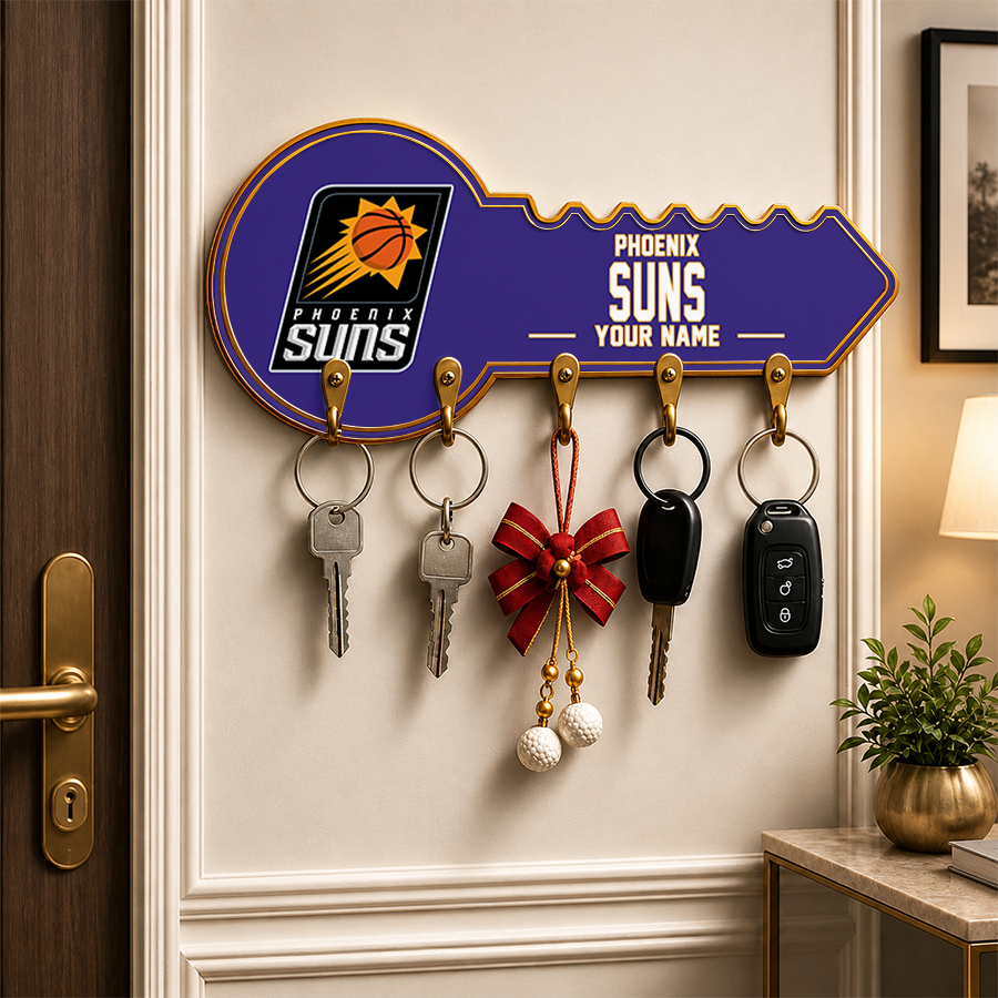 [HOT DEAL] NEW CUSTOMIZED NBA21 PSU PHOENIX SUNS WALL KEY HOLDER FOR HOME