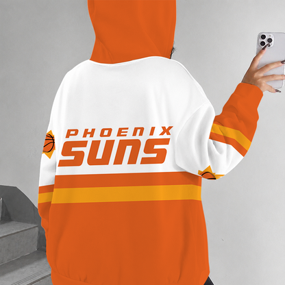 [HOT DEAL] NEW CUSTOMIZED NBA21 PSU PHOENIX SUNS ZIP HOODIE