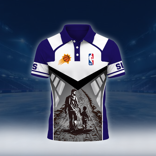 LIMITED EDITION - NEW CUSTOMIZED NBA21 PSU PHOENIX SUNS POLO SHIRT