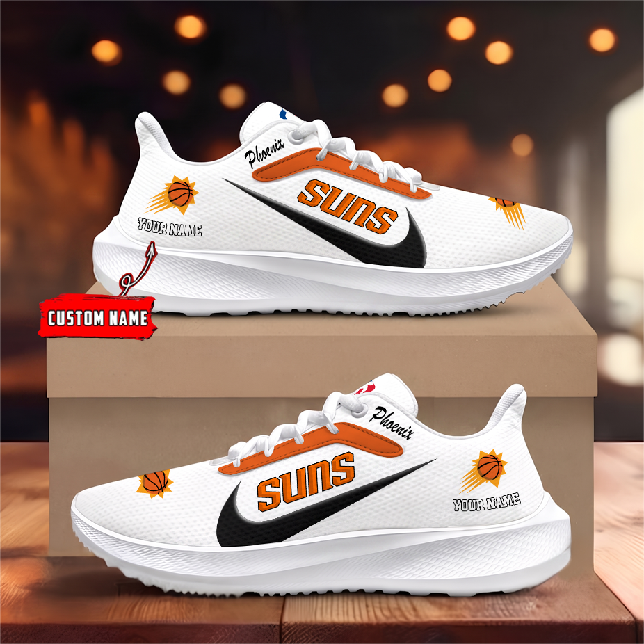 [HOT DEAL] NEW CUSTOMIZED NBA21 PSU PHOENIX SUNS ROAD RUNNING SHOES