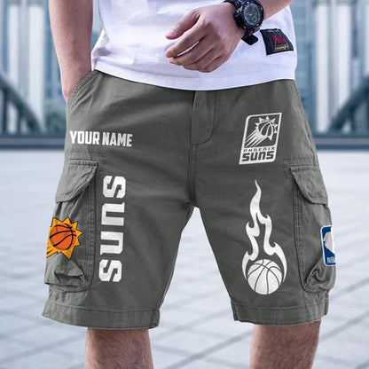 [HOT DEAL] NEW CUSTOMIZED NBA21 PSU PHOENIX SUNS CARGO SHORTS