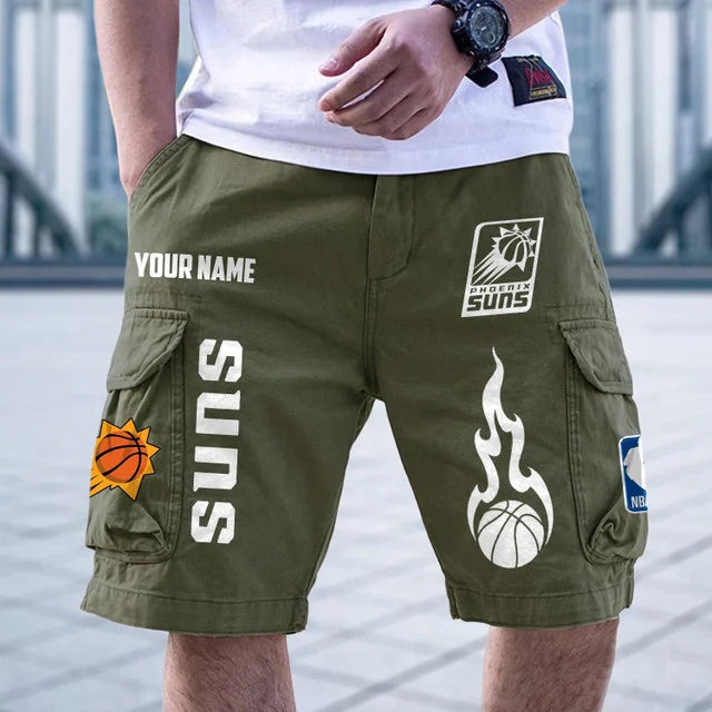 [HOT DEAL] NEW CUSTOMIZED NBA21 PSU PHOENIX SUNS CARGO SHORTS
