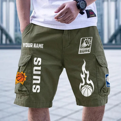 [HOT DEAL] NEW CUSTOMIZED NBA21 PSU PHOENIX SUNS CARGO SHORTS