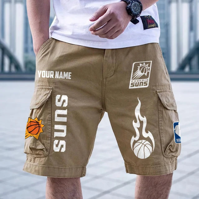 [HOT DEAL] NEW CUSTOMIZED NBA21 PSU PHOENIX SUNS CARGO SHORTS