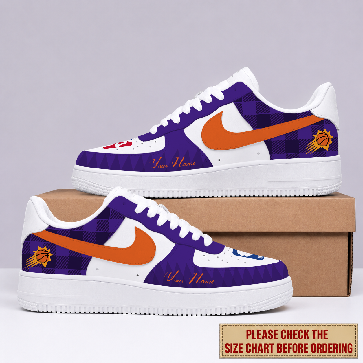 EXCLUSIVE EDITION - NEW CUSTOMIZED NBA21 PSU PHOENIX SUNS AF1 SNEAKERS