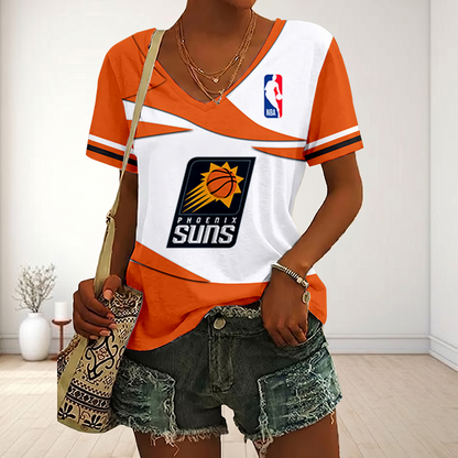 LIMITED EDITION - NEW CUSTOMIZED NBA21 PSU PHOENIX SUNS V-NECK FEMALE SHIRT
