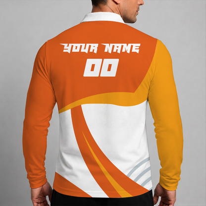 [HOT DEAL] NEW CUSTOMIZED NBA21 PSU PHOENIX SUNS MEN LONG SLEEVE POLO