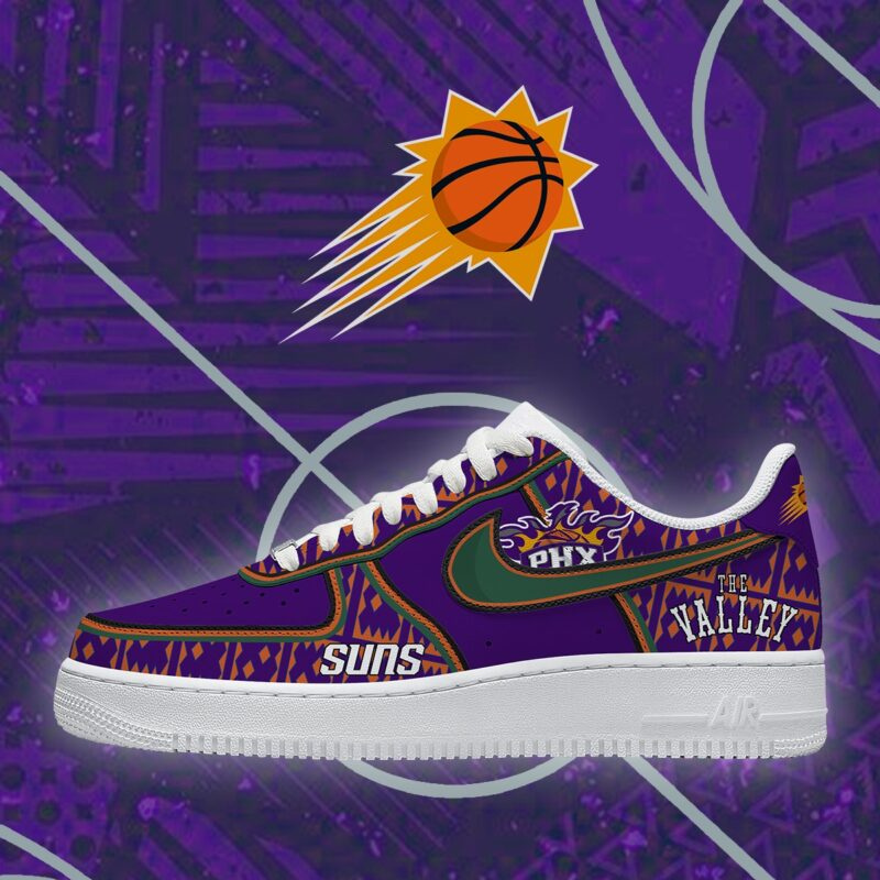 LIMITED EDITION - NEW CUSTOMIZED NBA21 PSU PHOENIX SUNS AF1 SHOES