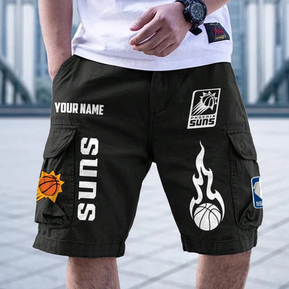 [HOT DEAL] NEW CUSTOMIZED NBA21 PSU PHOENIX SUNS CARGO SHORTS