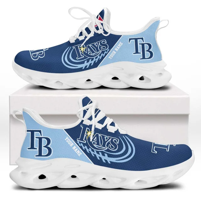 LIMITED EDITION - NEW CUSTOMIZED MLB21 TBR TAMPA BAY RAYS PREMIUM CLUNKY SNEAKERS