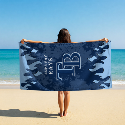 LIMITED EDITION - NEW CUSTOMIZED MLB21 TBR TAMPA BAY RAYS BEACH TOWEL FOR FAN
