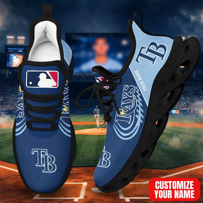 LIMITED EDITION - NEW CUSTOMIZED MLB21 TBR TAMPA BAY RAYS PREMIUM CLUNKY SNEAKERS