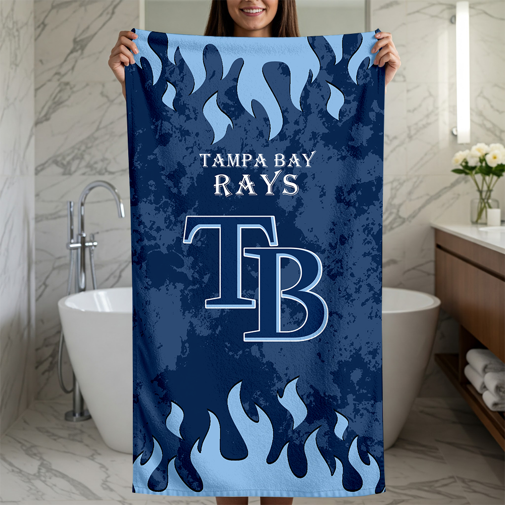 LIMITED EDITION - NEW CUSTOMIZED MLB21 TBR TAMPA BAY RAYS BEACH TOWEL FOR FAN