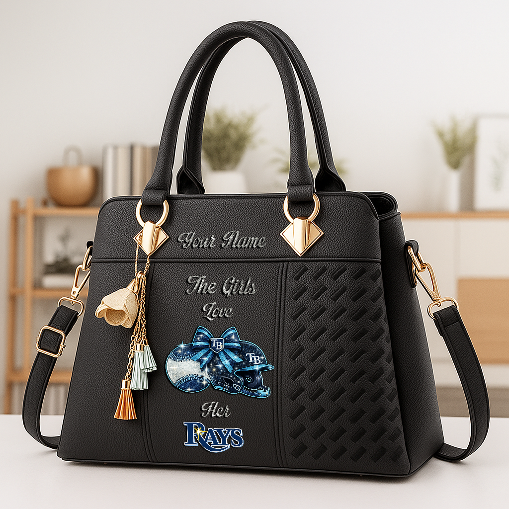 LIMITED EDITION - NEW CUSTOMIZED MLB21 TBR TAMPA BAY RAYS ZIP HANDBAG MULTICOLOR