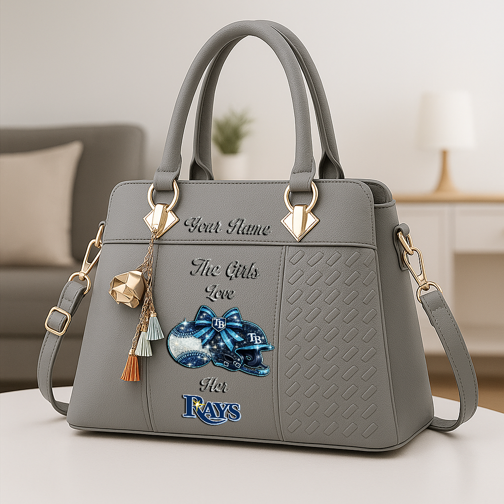 LIMITED EDITION - NEW CUSTOMIZED MLB21 TBR TAMPA BAY RAYS ZIP HANDBAG MULTICOLOR