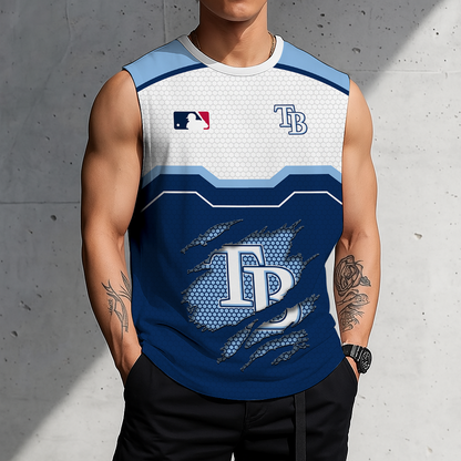 LIMITED EDITION - NEW CUSTOMIZED MLB21 TBR TAMPA BAY RAYS MEN'S GYM SHIRT