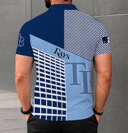 LIMITED EDITION - NEW CUSTOMIZED MLB21 TBR TAMPA BAY RAYS POLO SHIRT