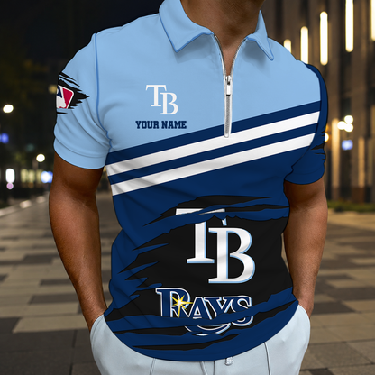 EXCLUSIVE EDITION - NEW CUSTOMIZED MLB21 TBR TAMPA BAY RAYS T-SHIRT, POLO SHIRT, ZIP POLO SHIRT, SWEATSHIRT, HOODIE & ZIP HOODIE