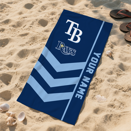 LIMITED EDITION - NEW CUSTOMIZED MLB21 TBR TAMPA BAY RAYS BEACH TOWEL FOR FAN