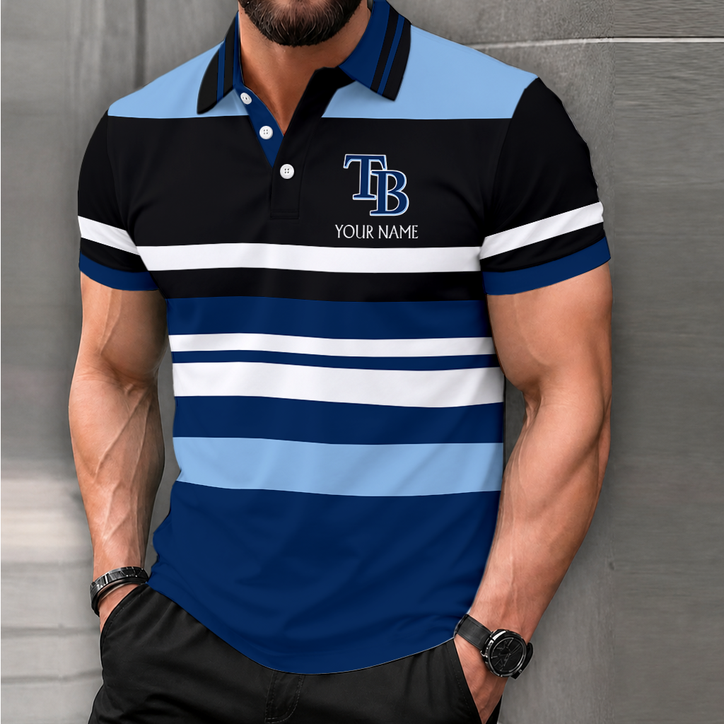 LIMITED EDITION - NEW CUSTOMIZED MLB21 TBR TAMPA BAY RAYS POLO SHIRT, ZIP POLO SHIRT & T-SHIRTS