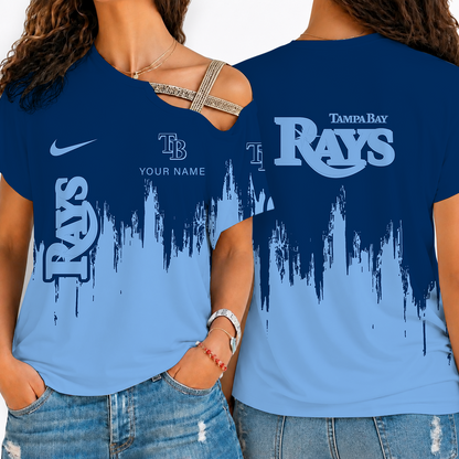 [FLASH SALE] NEW CUSTOMIZED MLB21 TBR TAMPA BAY RAYS SHOULDER SHIRT