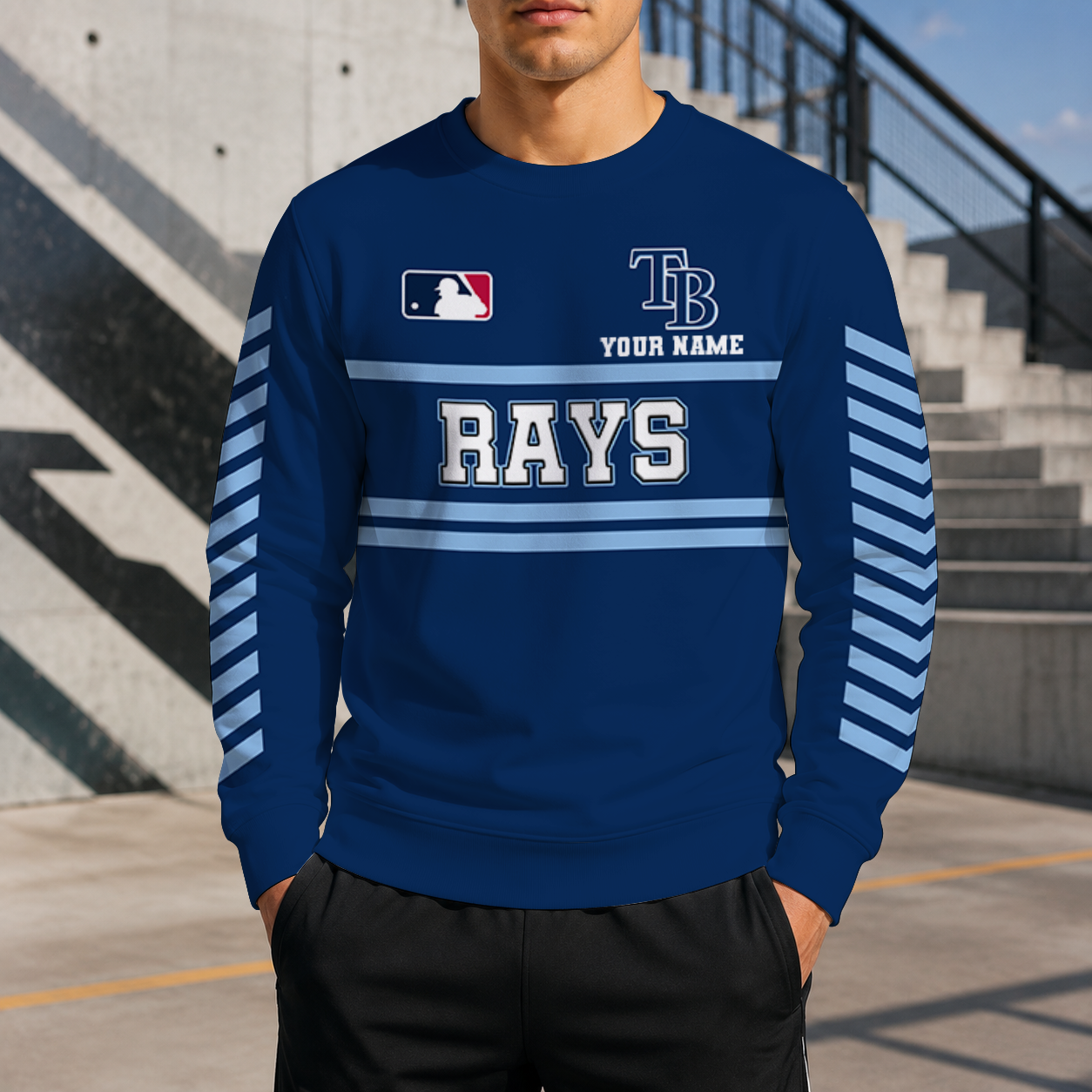 VIRAL EDITION - NEW CUSTOMIZED MLB21 TBR TAMPA BAY RAYS UNISEX SWEATSHIRT
