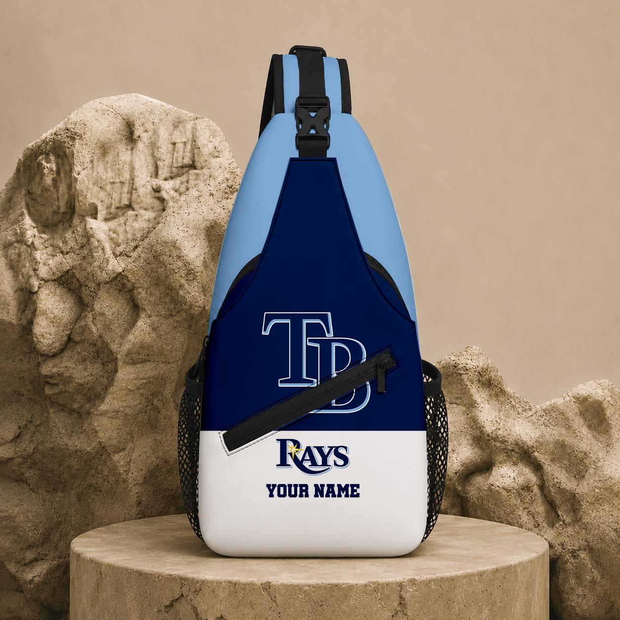 LIMITED EDITION - NEW CUSTOMIZED MLB21 TBR TAMPA BAY RAYS SLING BAG