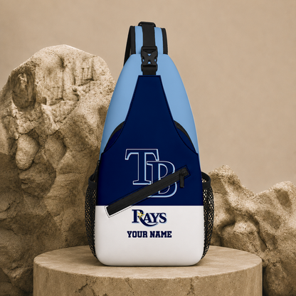LIMITED EDITION - NEW CUSTOMIZED MLB21 TBR TAMPA BAY RAYS SLING BAG