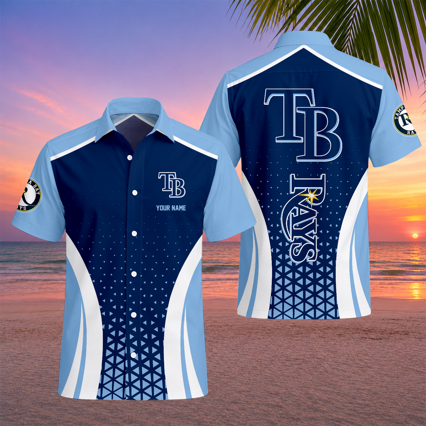 LIMITED EDITION - NEW CUSTOMIZED MLB21 TBR TAMPA BAY RAYS UNISEX HAWAIIAN SHIRT