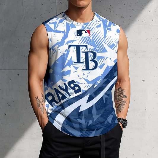 LIMITED EDITION - NEW CUSTOMIZED MLB21 TBR TAMPA BAY RAYS TANKTOP & GYM SHIRT