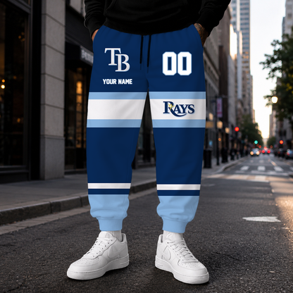 VIRAL EDITION - NEW CUSTOMIZED MLB21 TBR TAMPA BAY RAYS SWEATPANTS