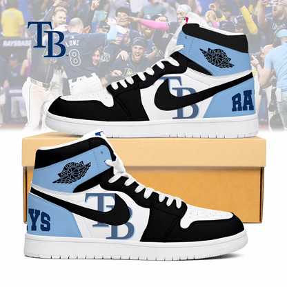 LIMITED EDITION - NEW CUSTOMIZED MLB21 TBR TAMPA BAY RAYS AIR JORDAN SNEAKERS