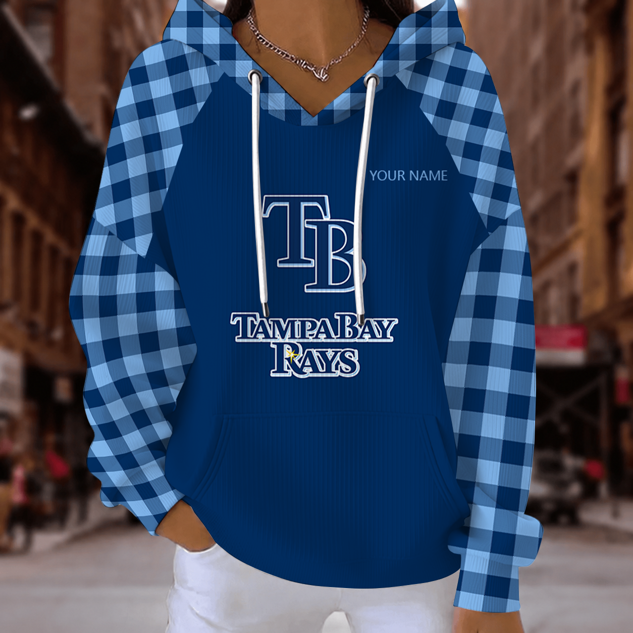 [FLASH SALE] NEW CUSTOMIZED MLB21 TBR TAMPA BAY RAYS RIBBED HOODIE & SWEATSHIRT