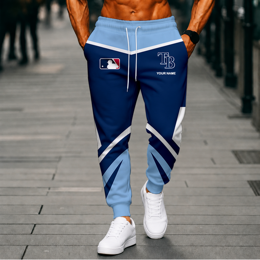 LIMITED EDITION - NEW CUSTOMIZED MLB21 TBR TAMPA BAY RAYS SWEATPANTS