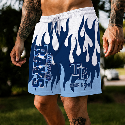 [FLASH SALE] NEW CUSTOMIZED MLB21 TBR TAMPA BAY RAYS SHORT PANTS