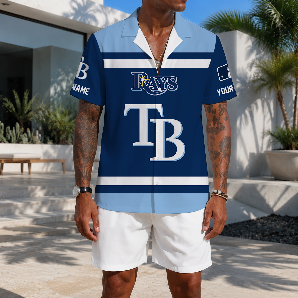 LIMITED EDITION - NEW CUSTOMIZED MLB21 TBR TAMPA BAY RAYS UNISEX HAWAIIAN SHIRT