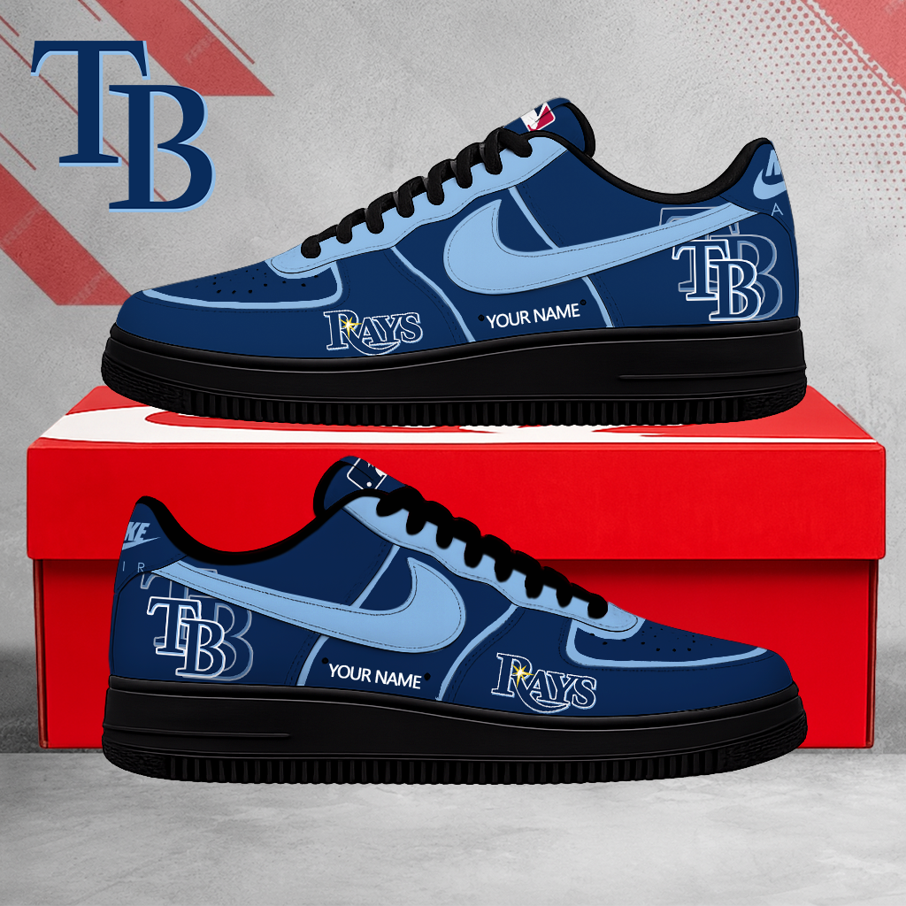SPECIAL EDITION - NEW CUSTOMIZED MLB21 TBR TAMPA BAY RAYS AF1 SHOES