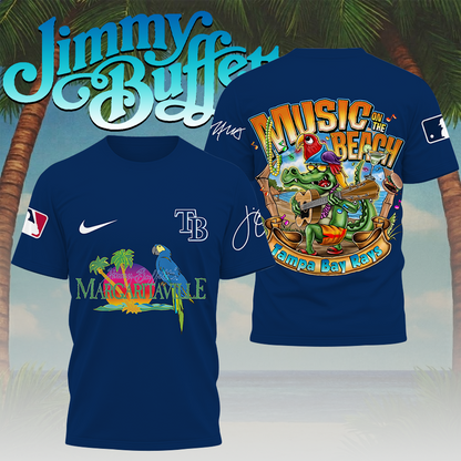 LIMITED EDITION - NEW CUSTOMIZED MLB21 TBR TAMPA BAY RAYS x JIMMY BUFFETT T-SHIRT, HOODIE, ZIP HOODIE