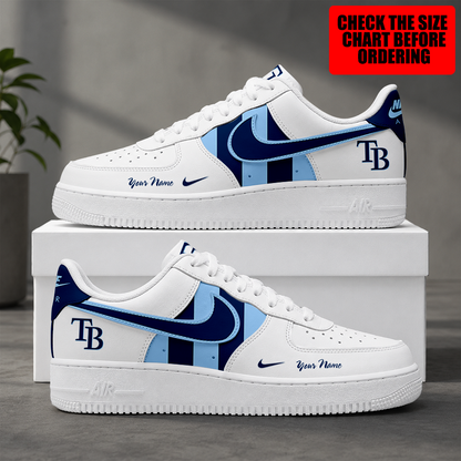 [FLASH SALE] NEW CUSTOMIZED MLB21 TBR TAMPA BAY RAYS AF1 SHOES
